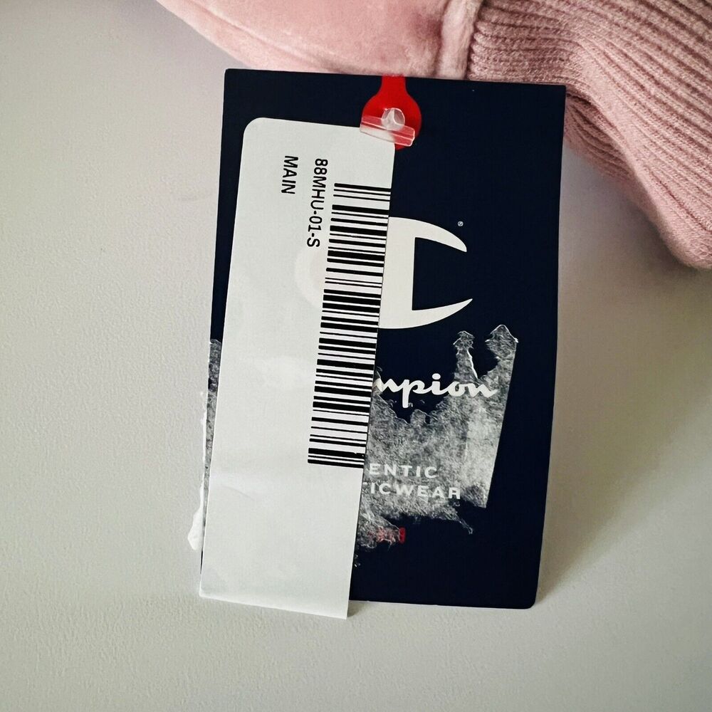 CHAMPION Pink Beige Velour Puffer Jacket - S - Picture 9 of 9